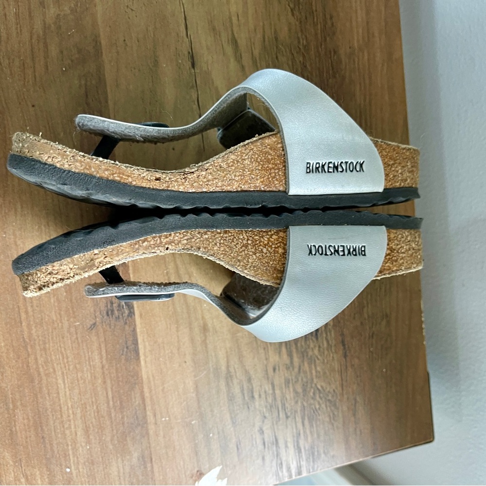 Birkenstock Kids Silver Sandals - Picture 5 of 9